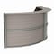 Linea Italia Curved Reception Desk with Counter, 2 Units, 124 inW x 49 inD, Ash ZUD296 - alternate 3